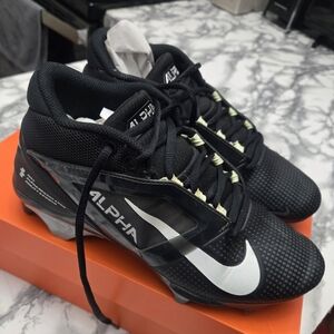 Nike Alpha Football Cleats Black and White